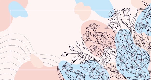 Flores de acuarela de colores para una tarjeta de regalo de invitación Ilustración vectorial