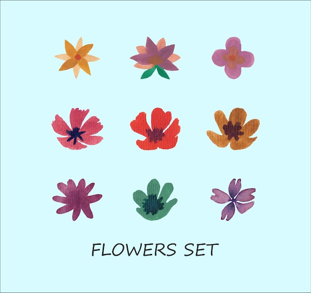 Flores en acuarela