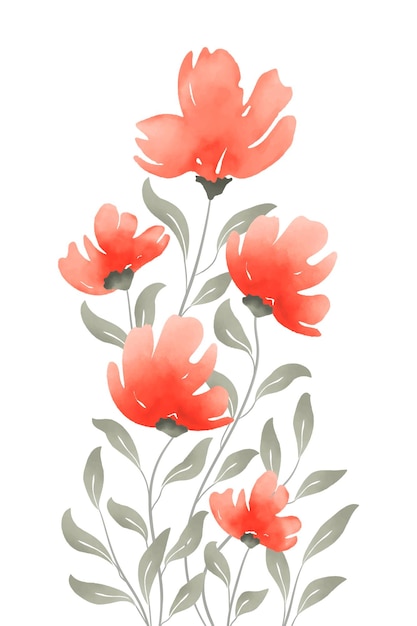 Flores de acuarela