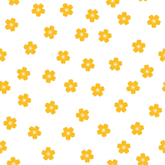 Flores amarillas sobre fondo blanco