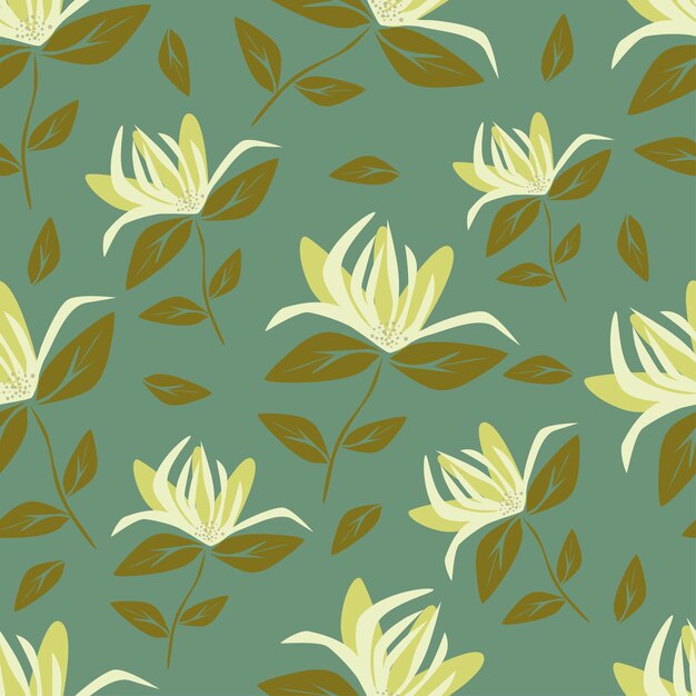 flores amarillas sobre un fondo verde