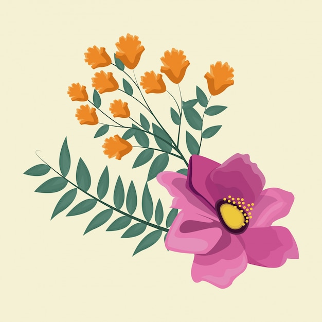 Flores de anémona deja decoración