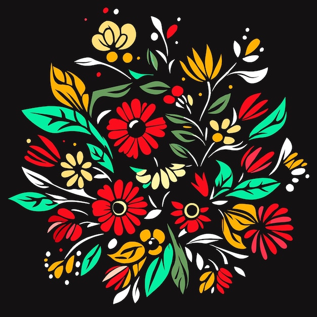 Flores artesanales de halo de flores etéreas en diseño puro