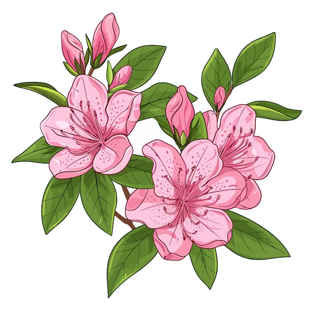 Vector flores de las azaleas