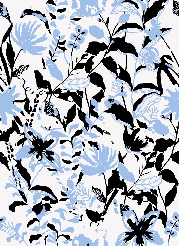Flores en azul