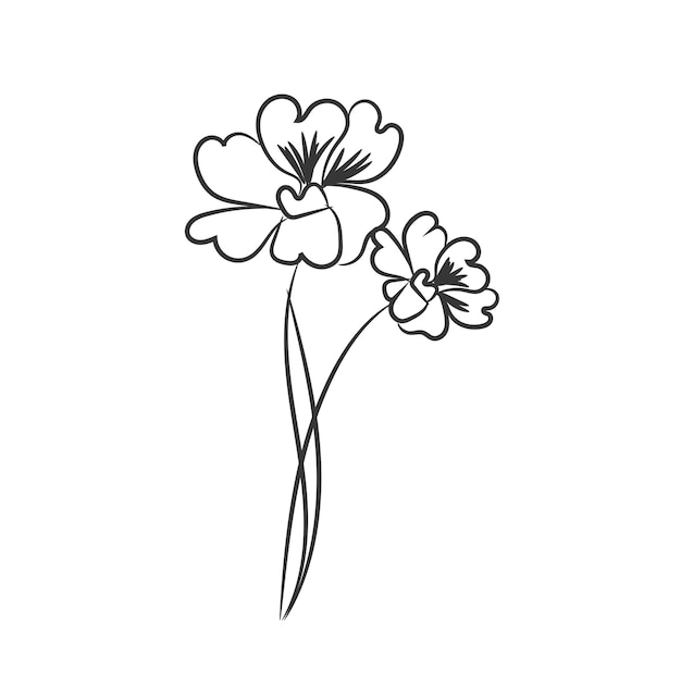 flores barrocas dibujadas a mano por el vector