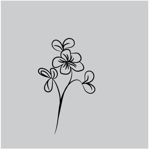 flores barrocas dibujadas a mano por el vector