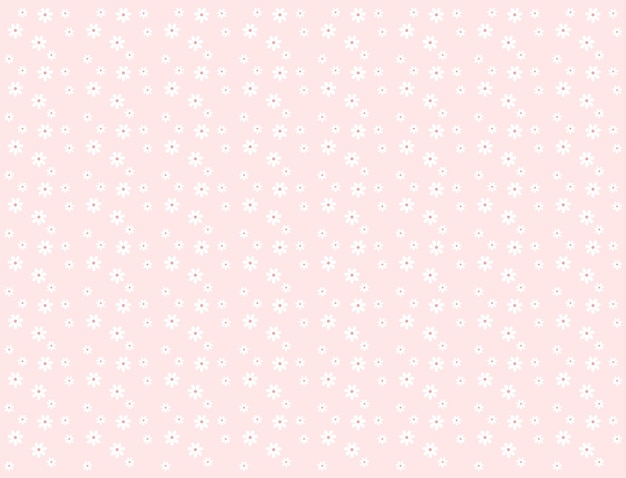 Flores blancas en una ilustración de vector de fondo rosa