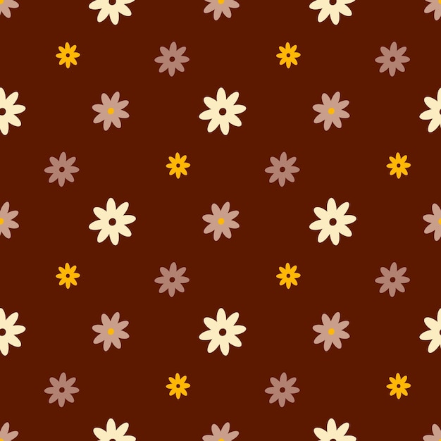 Flores boho seamless backgroundfloral moderno patrón ilustración vectorial