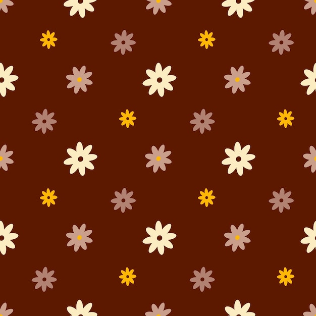 Flores boho seamless backgroundfloral moderno patrón ilustración vectorial