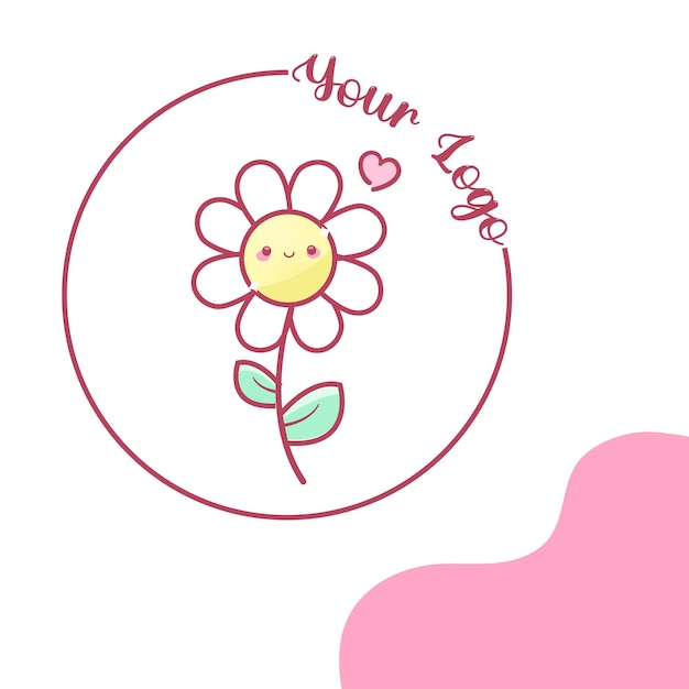 Las flores bonitas Vector Logo