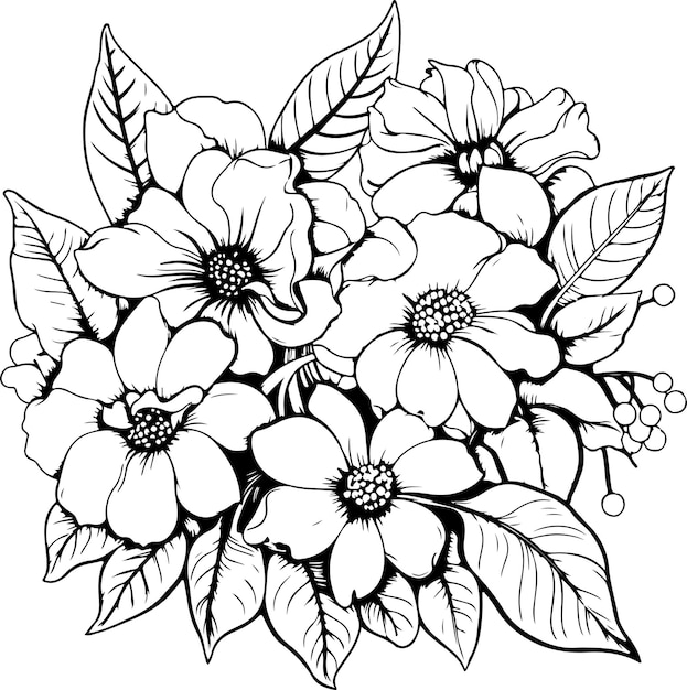 Flores para colorear