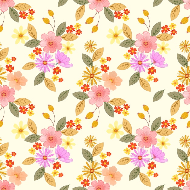 Flores de colores sin costuras