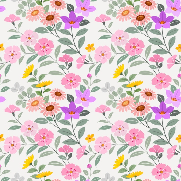 Flores de colores sin costuras