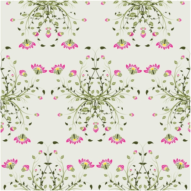 Flores de colores diseño vectorial de patrones sin costuras