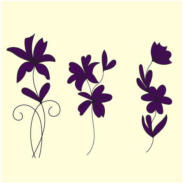 Vector flores de colores vectoriales