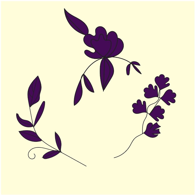 flores de colores vectoriales