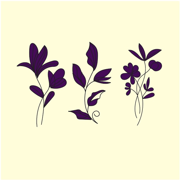 flores de colores vectoriales