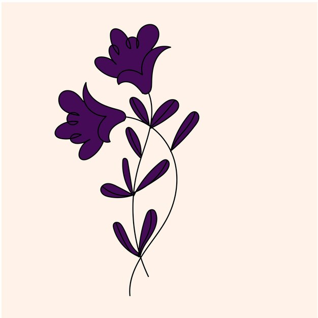 Flores coloridas sobre un fondo blanco