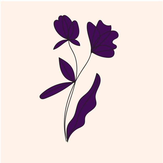 Flores coloridas sobre un fondo blanco