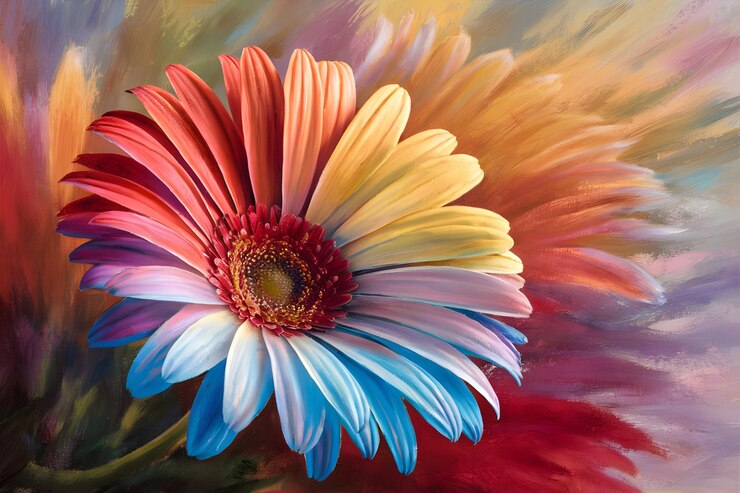 Vector las flores de crisantemo de otoño en primer plano sobre un fondo borroso