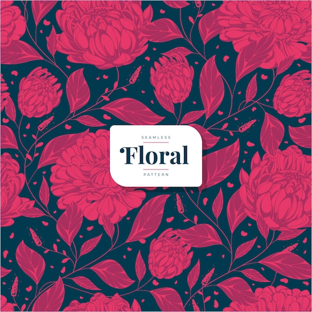 flores dibujadas a mano con un patrón floral