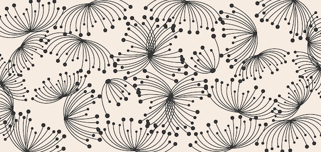 Flores dibujadas a mano patrones sin fisuras con flores para telas textiles ropa papel de regalo cubierta banner decoración interior fondos abstractos