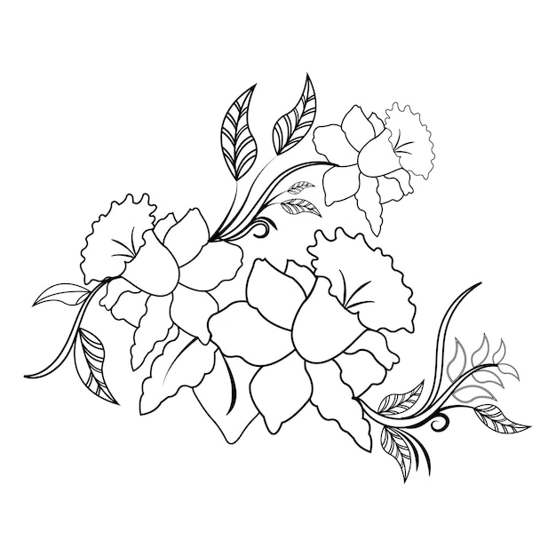 flores florales aisladas sobre fondo blanco Elementos de diseño botánico exótico para invitación de boda