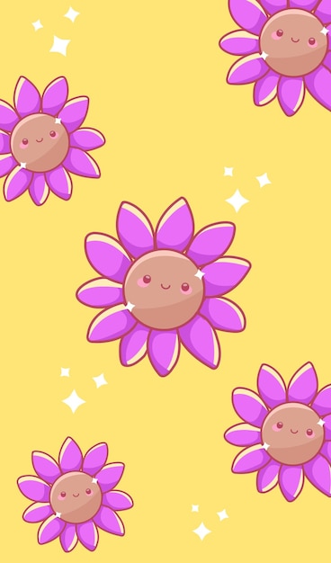 Flores de fondo muy bonitas Vector