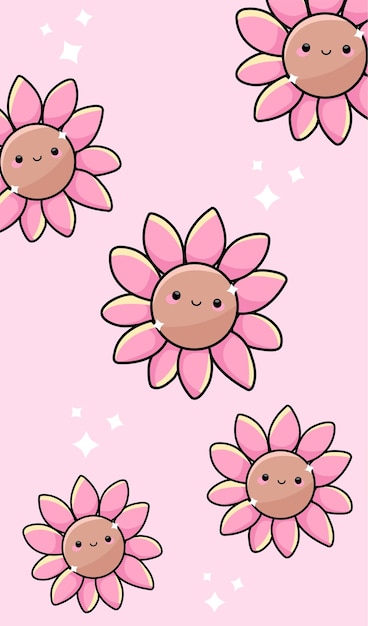 Flores de fondo muy bonitas Vector