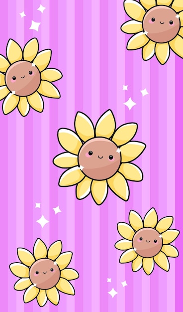 Flores de fondo muy bonitas Vector