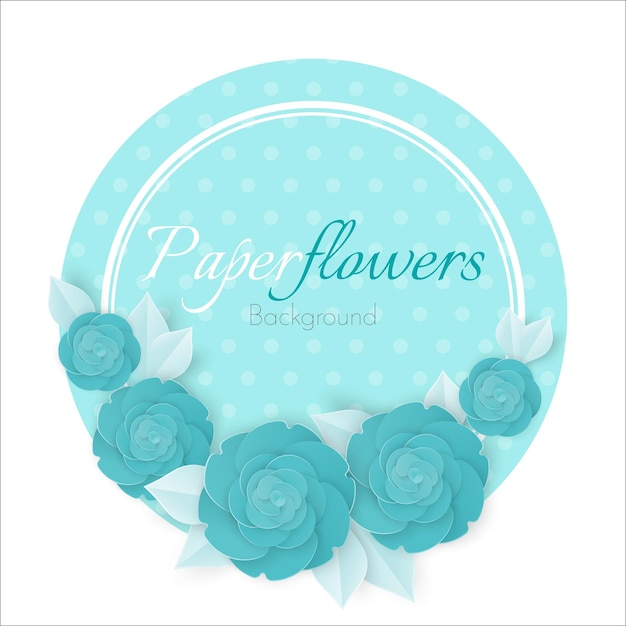 Flores de fondo con una rosa azul tridimensional