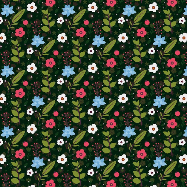 flores en un fondo verde