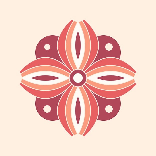 Flores y formas ornamentales con colores pastel.