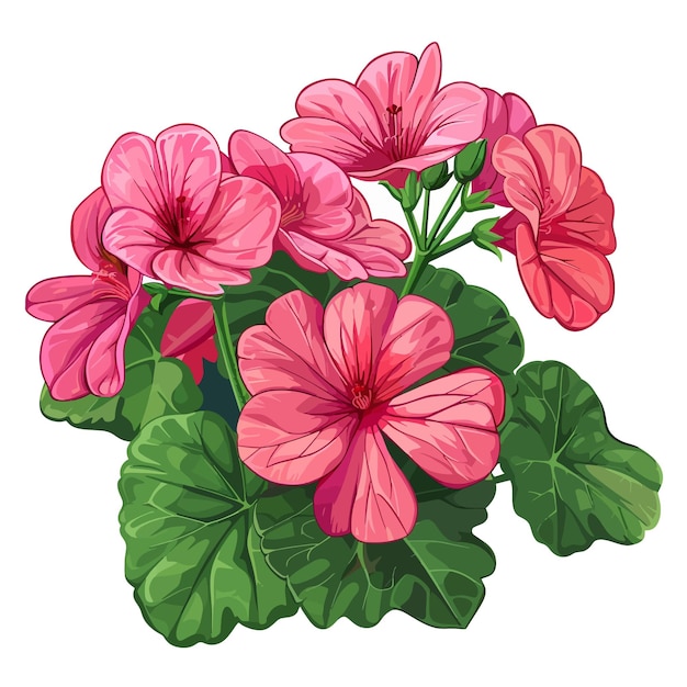 Vector flores de geranio