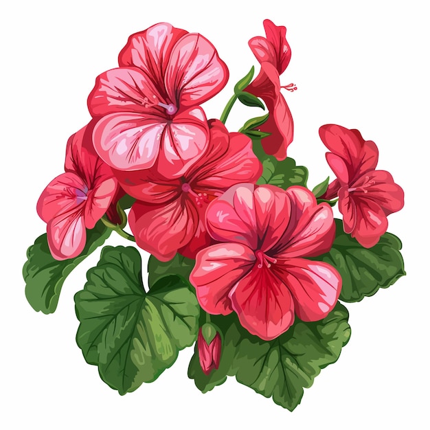 Vector flores de geranio