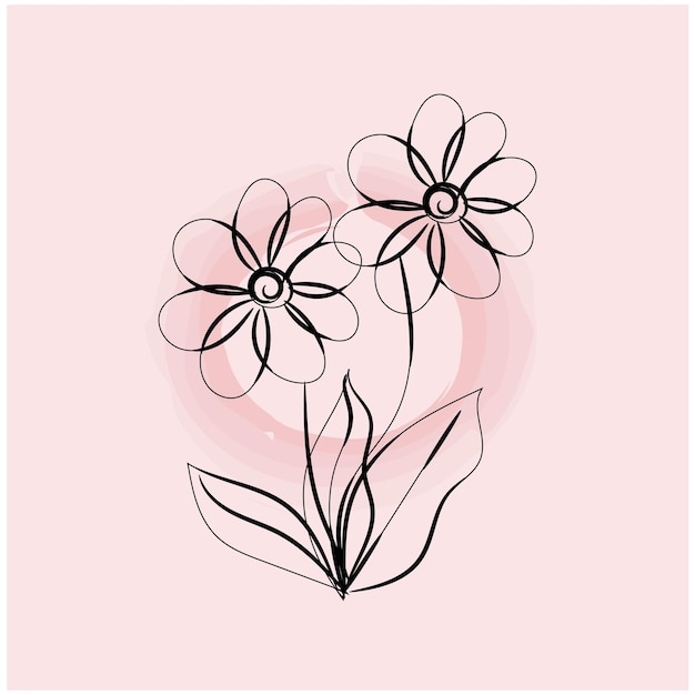 Flores y hojas con puntos colección de primavera de diseño