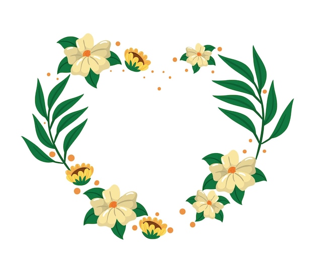 flores y hojas