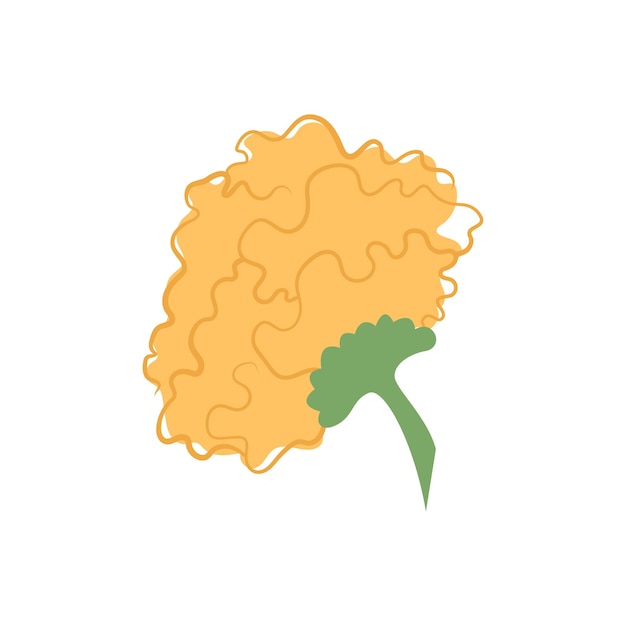Flores de ilustración vectorial para las vacaciones. Flor plana decorativa estilizada en color. 14 de febrero