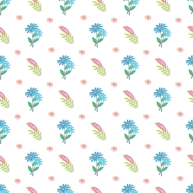 Flores de invierno para Navidad Diseño de patrones vectoriales sin costuras