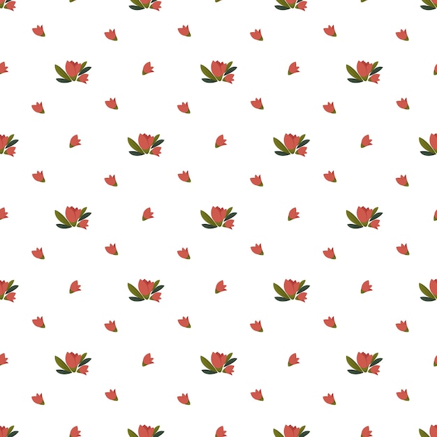 Flores de invierno para Navidad Diseño de patrones vectoriales sin costuras