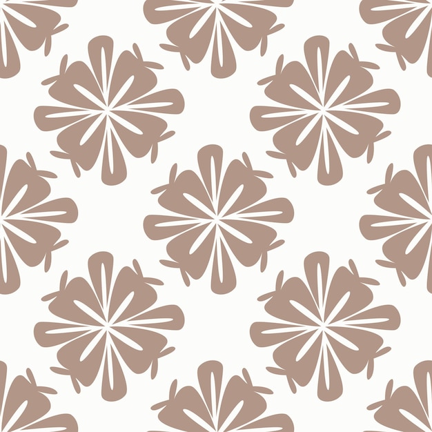 Flores lindas sobre fondo blanco patrón vectorial sin costuras impresión vintage con pequeñas inflorescencias