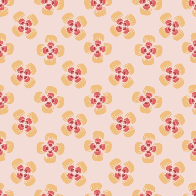 Flores lindas sobre fondo blanco patrón vectorial sin costuras impresión vintage con pequeñas inflorescencias
