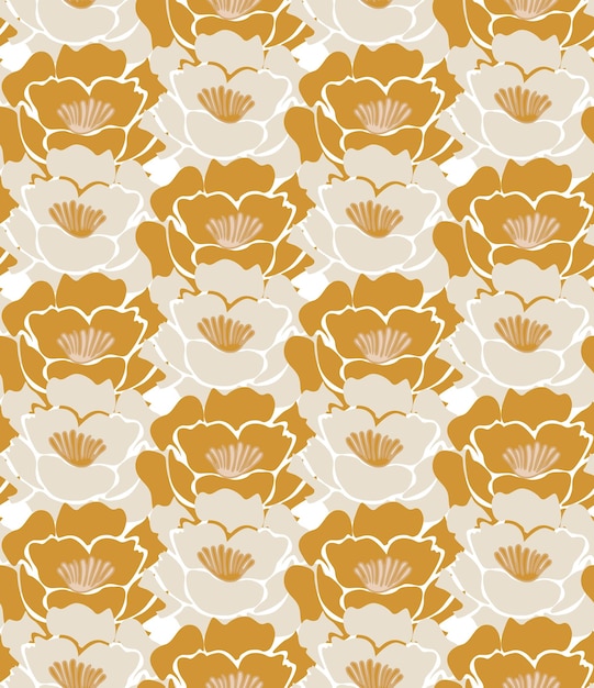 Flores de lirio abstractas Patrón sin costuras Colores de moda Moda Minimal Chic Vector Design Perfect