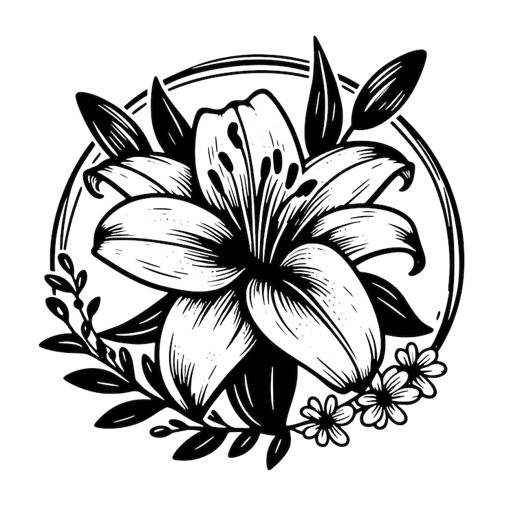 Vector flores de lirio svg
