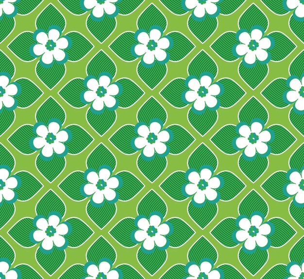 Flores de loto geométricas abstractas hojas estilo Art Deco Vector patrón sin costuras colores de moda de moda