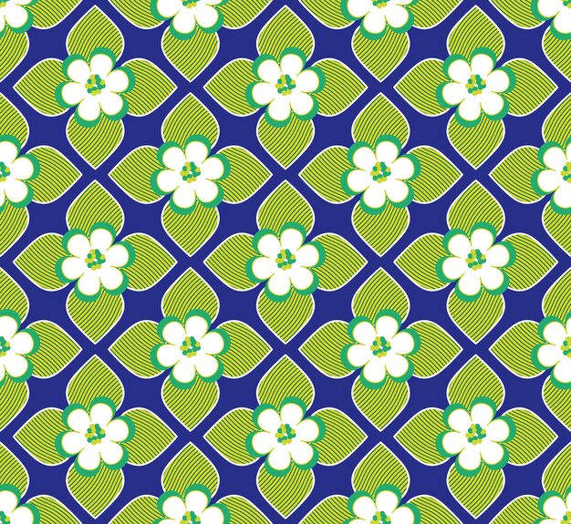 Flores de loto geométricas abstractas hojas estilo Art Deco Vector patrón sin costuras colores de moda de moda