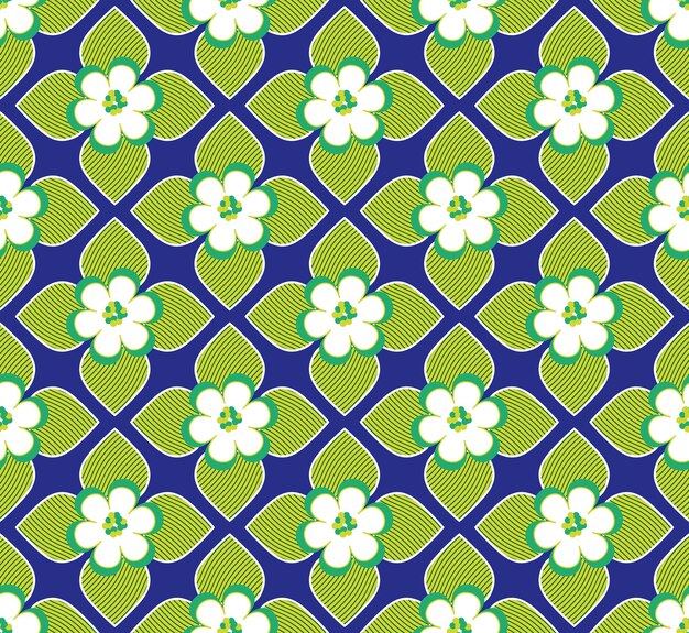 Flores de loto geométricas abstractas hojas estilo Art Deco Vector patrón sin costuras colores de moda de moda