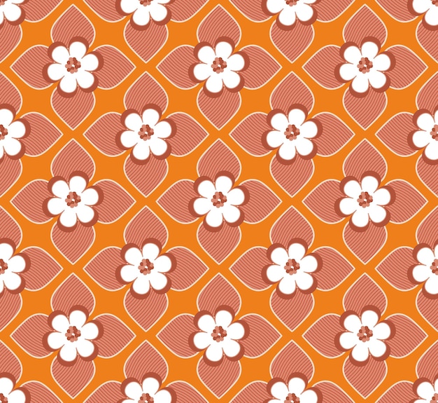 Flores de loto geométricas abstractas hojas estilo Art Deco Vector patrón sin costuras colores de moda de moda