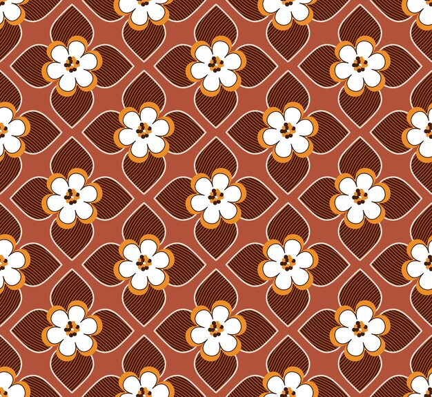 Flores de loto geométricas abstractas hojas estilo Art Deco Vector patrón sin costuras colores de moda de moda